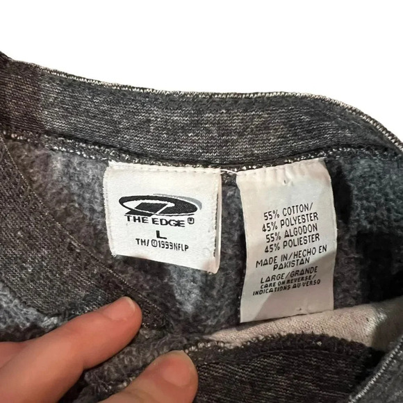 Vintage 1990's The Edge Men’s NFL Carolina Panthers Fleece Football Sweatshirt - Picture 3 of 4